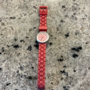 Swatch flik flak pink watch